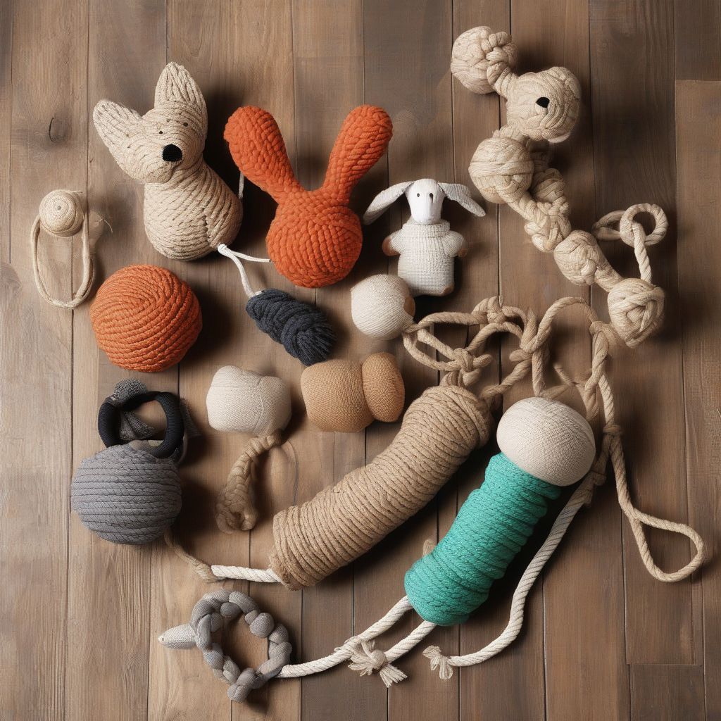 Sustainable Dog Toys Made From Natural Rubber and Rope